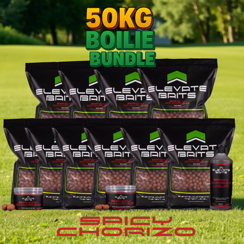 50KG SPICY CHORIZO BOILIE BUNDLE - ELEVATE BAITS